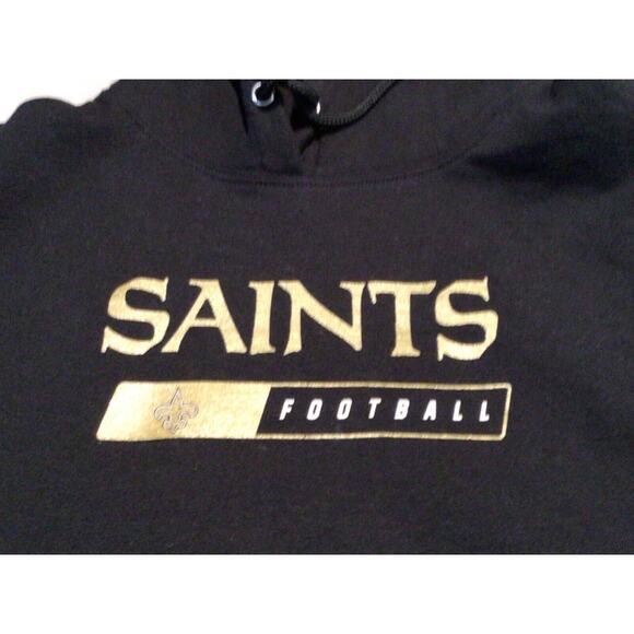 Port & Company New Orleans Saints Hoodie Black Size Large NFL Football Fan - Picture 2 of 4
